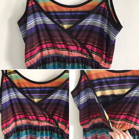 Athleta rainbow-striped summer dress - Picture 7 of 8